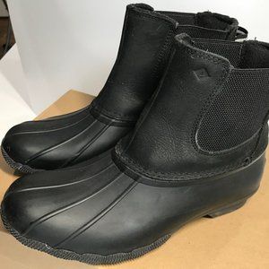 Sperry Chelsea Boot-style Black Duck Boots - Size 8